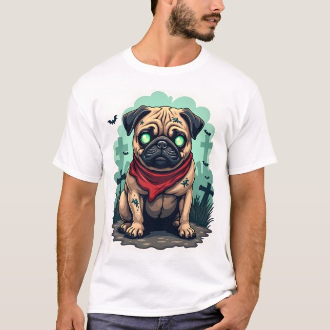Zombie Pug Parade T-Shirt (Front)