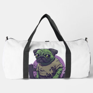 Zombie Pug � Undead Funny Halloween Dog Duffle Bag