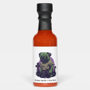Zombie Pug � Undead Funny Halloween Dog Hot Sauces
