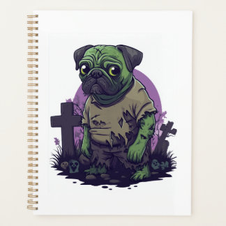 Zombie Pug � Undead Funny Halloween Dog Planner