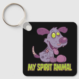 Zombie Puppy Is My Spirit Animal Keychain