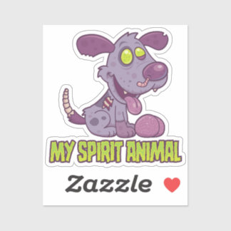 Zombie Puppy Is My Spirit Animal Sticker