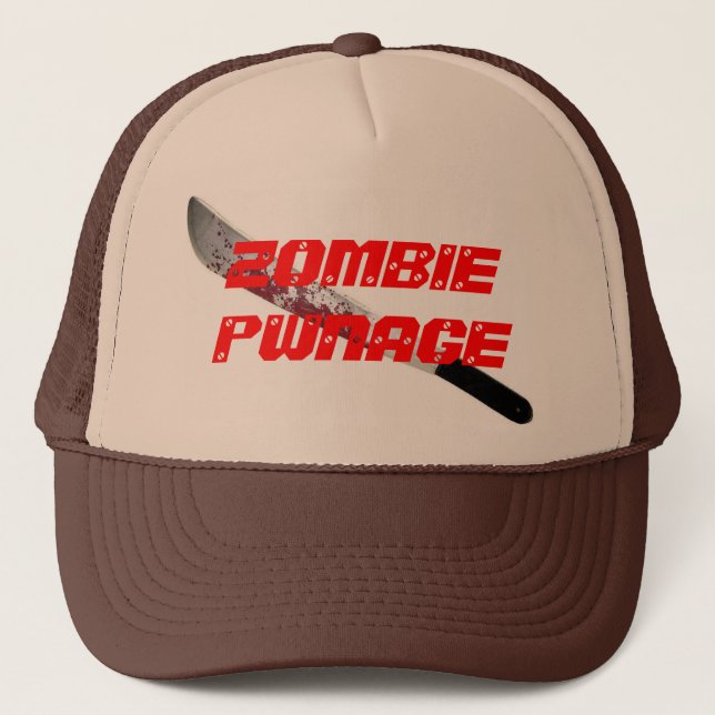 ZOMBIE PWNAGE TRUCKER HAT (Front)