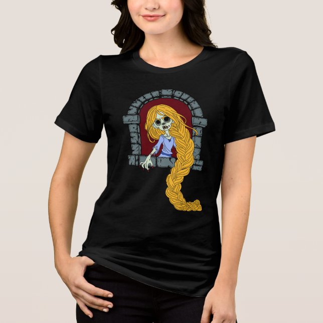 Zombie Rapunzel  Tri-Blend Shirt (Front)