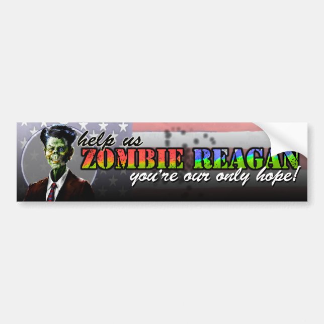 Zombie Reagan Bumper Sticker (Front)