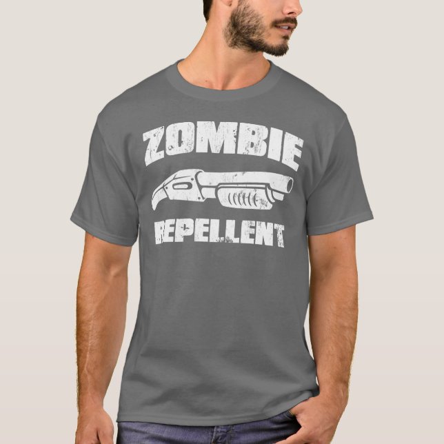 zombie repellent - the shotgun T-Shirt (Front)