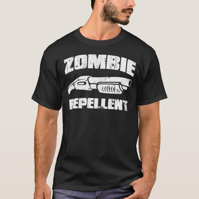 zombie repellent - the shotgun T-Shirt (Front)