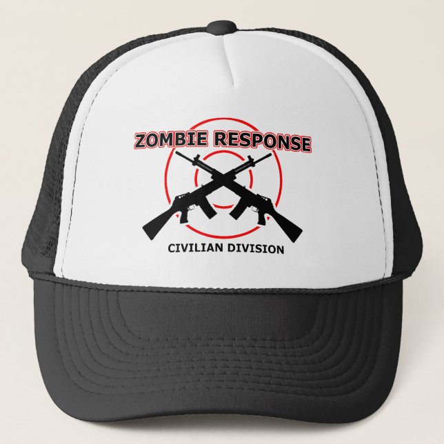Zombie Response Funny Hat Cap Humor (Front)