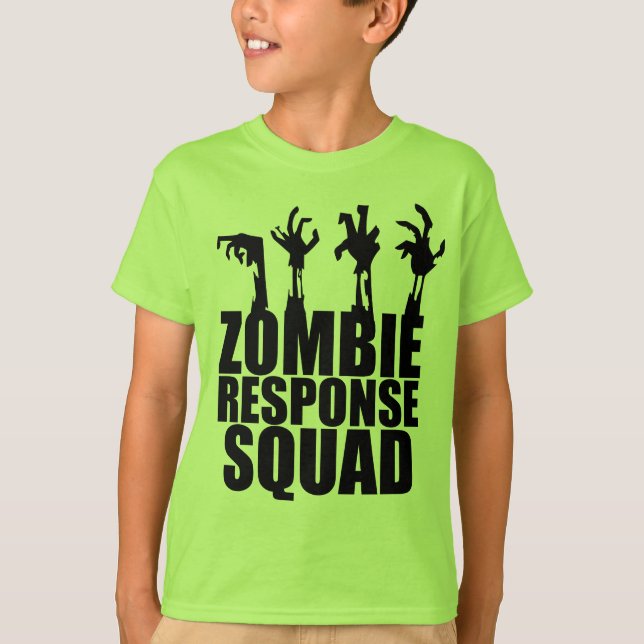 Zombie Response Squad Scary Arms Reaching Kids T-Shirt (Front)