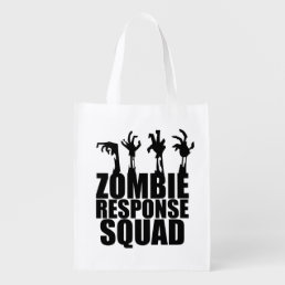 Zombie Response Squad Scary Arms Reaching Up Grocery Bag