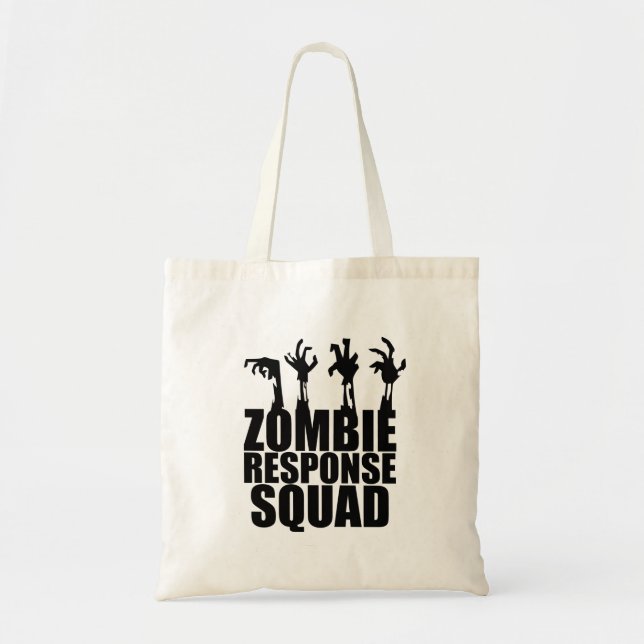 Zombie Response Squad Scary Arms Reaching Up Tote Bag (Front)