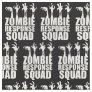 Zombie Response Squad Scary Hands Black White Fabric