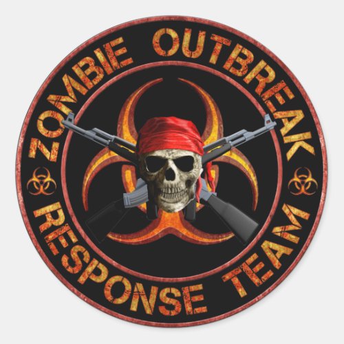 Zombie Response Team Classic Round Sticker