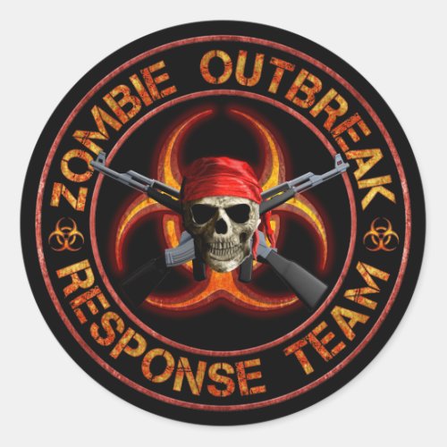 Zombie Response Team Classic Round Sticker