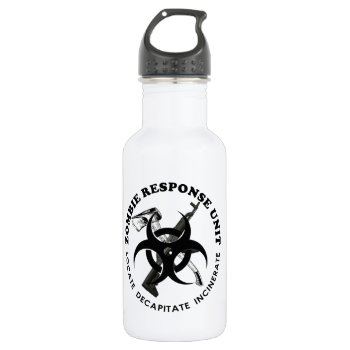 Zombie Response Team Customize Water Bottle by thezombiestore at Zazzle