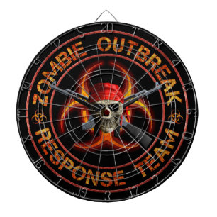 Zombie Response Team Dartboard With Darts