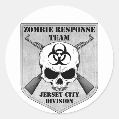 Zombie Response Team Jersey City Division Classic Round Sticker