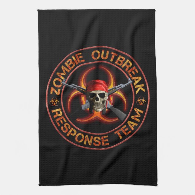 Zombie Response Team Kitchen Towel (Vertical)
