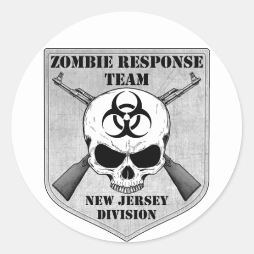 Zombie Response Team New Jersey Division Classic Round Sticker