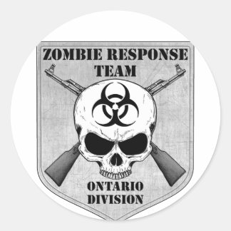 Zombie Response Team: Ontario Division Classic Round Sticker