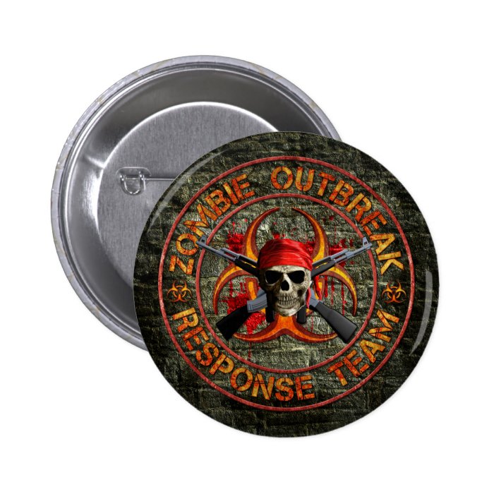 Zombie Response Team Pinback Buttons