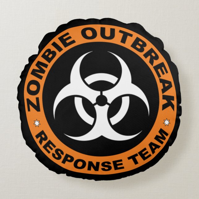 Zombie Response Team Round Pillow (Front)