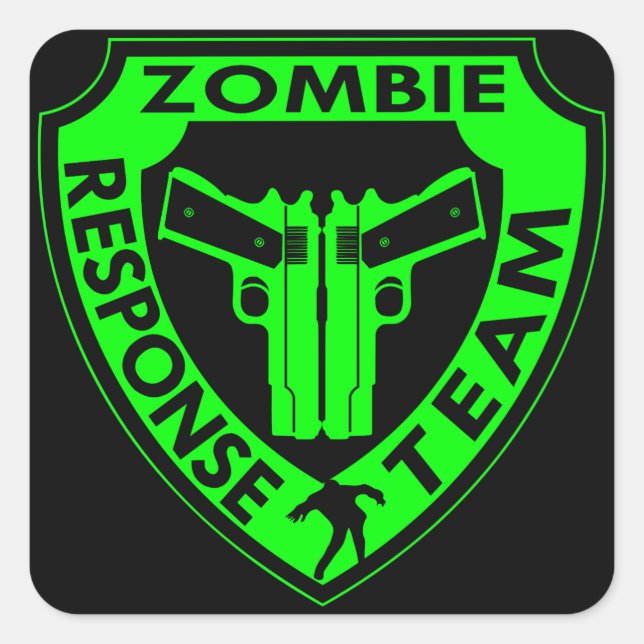 Zombie Response Team Square Sticker (Front)