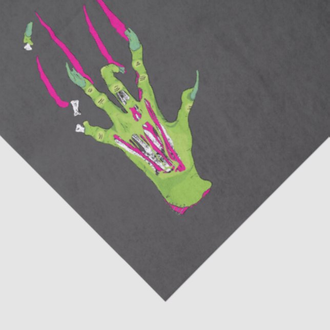 Zombie Rippin’ Scary Funky Fun Ghoulish  Tissue Paper (Detail)
