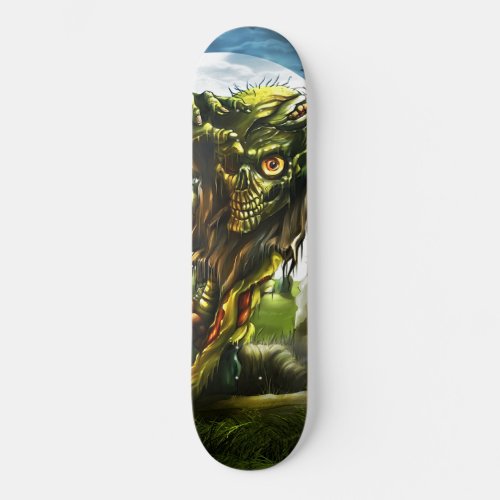 Zombie Rising Full Moon Graveyard Skateboard