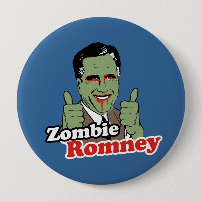 Zombie Romney.png Pinback Button (Front)
