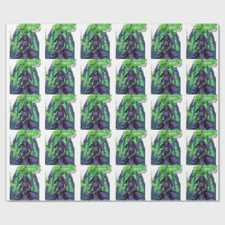 Zombie Samurai Katana - Green Flame Spectral Warri Wrapping Paper
