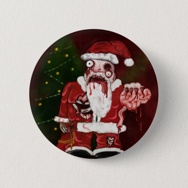 Zombie Santa Button (Front)