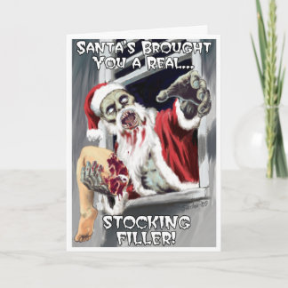 Zombie Santa Christmas Card