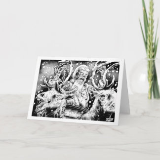 Zombie Santa Christmas Card (Blank Interior)
