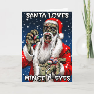 Zombie Santa Christmas Card (Blank Interior)