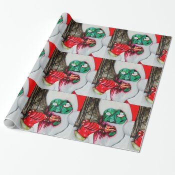 Zombie Santa Christmas Wrapping Paper by Melmo_666 at Zazzle