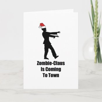Zombie Santa Claus Christmas Card by thezombiezone at Zazzle