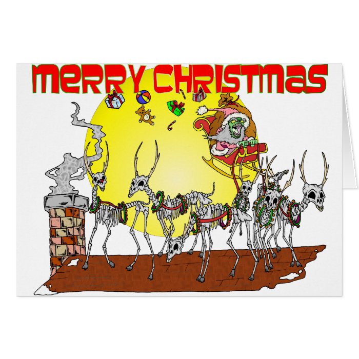 Zombie Santa Delivery Greeting Cards
