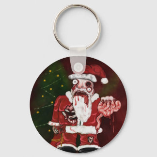 Zombie Santa Keychain