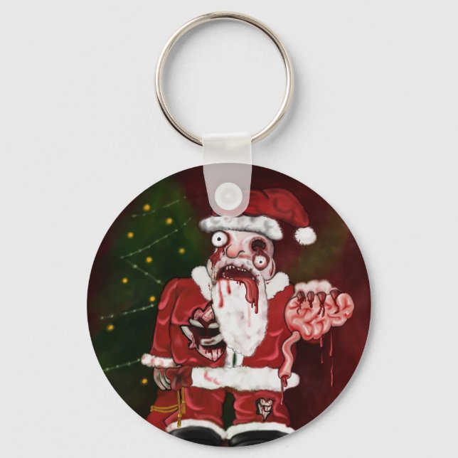 Zombie Santa Keychain (Front)