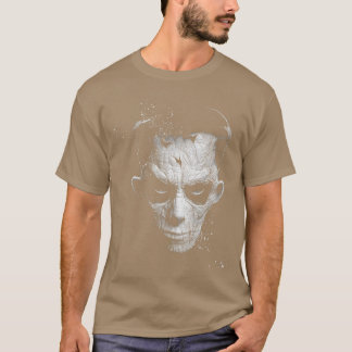 Zombie Scary Hieroglyphic Face Undead Horror Gothi T-Shirt
