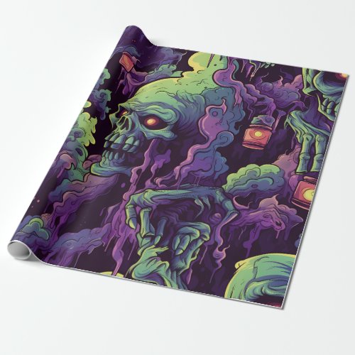 Zombie Searching For Brains Wrapping Paper