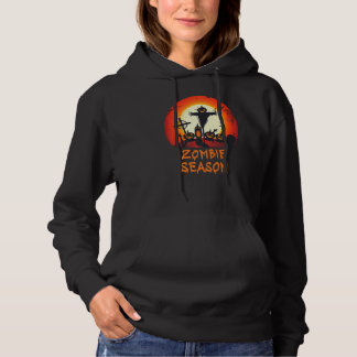 Zombie Season Moonlit Scary Graveyard Kids Boys A Hoodie