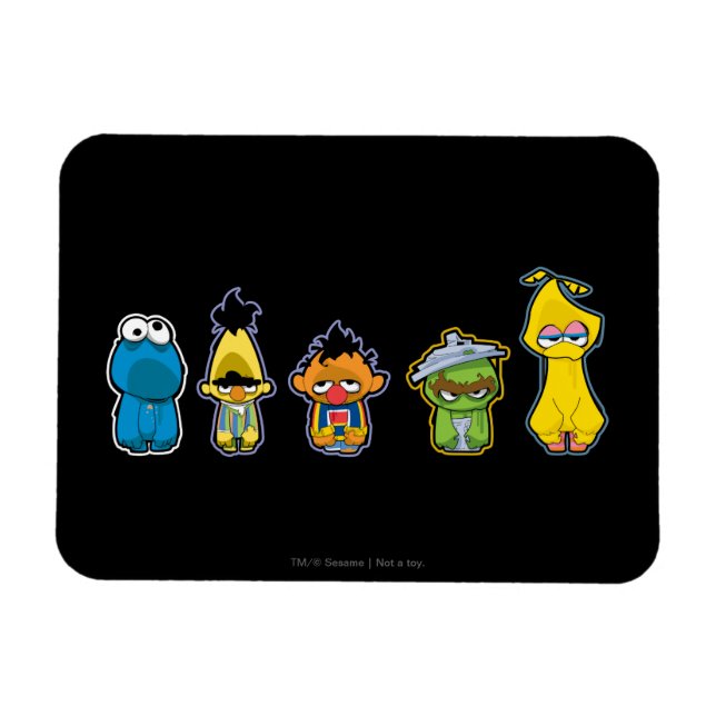 Zombie Sesame Street Characters Magnet (Horizontal)