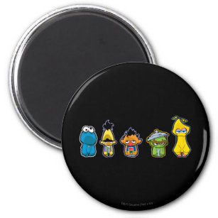 Zombie Sesame Street Characters Magnet