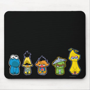 Zombie Sesame Street Characters Mouse Pad