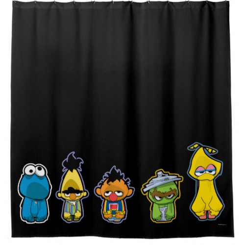 Zombie Sesame Street Characters Shower Curtain