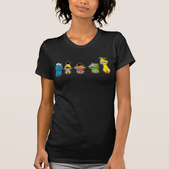 Zombie Sesame Street Characters T-Shirt (Front)