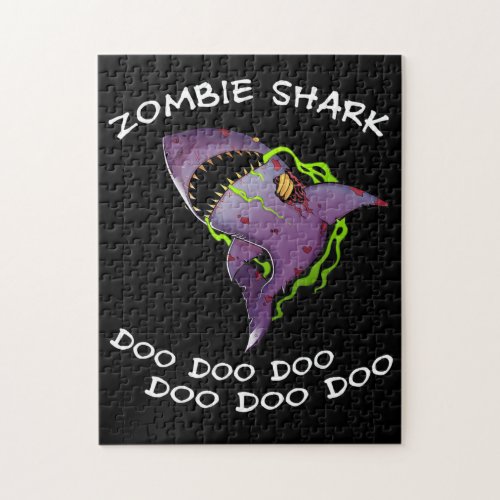 Zombie Shark _ Funny Cool Art For Kids Jigsaw Puzzle