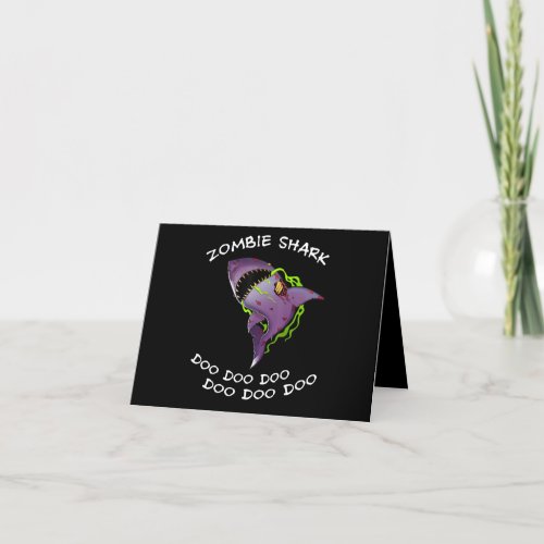 Zombie Shark _ Funny Cool Art For Kids Thank You Card